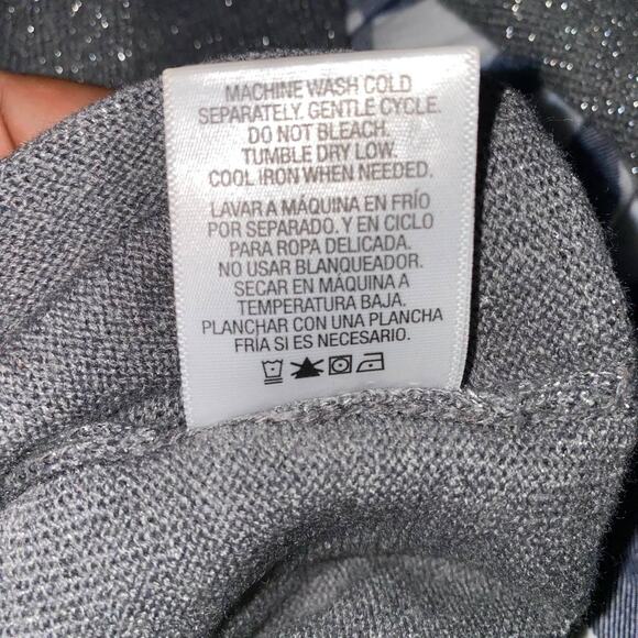 Jaclyn Smith Vintage Metallic Rhinestone Studded Embellished Sweater XL Gray - Picture 6 of 7